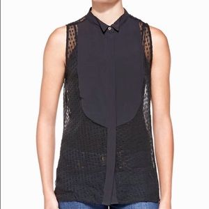 Equipment Black Silk Sleeveless Blouse